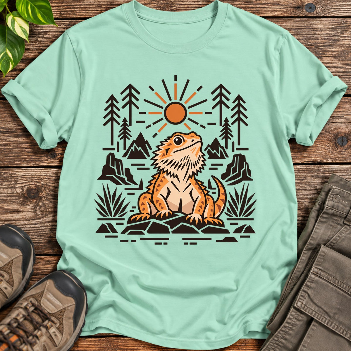 Suncrest Dragon Bearded Dragon T-Shirt - Mint Green