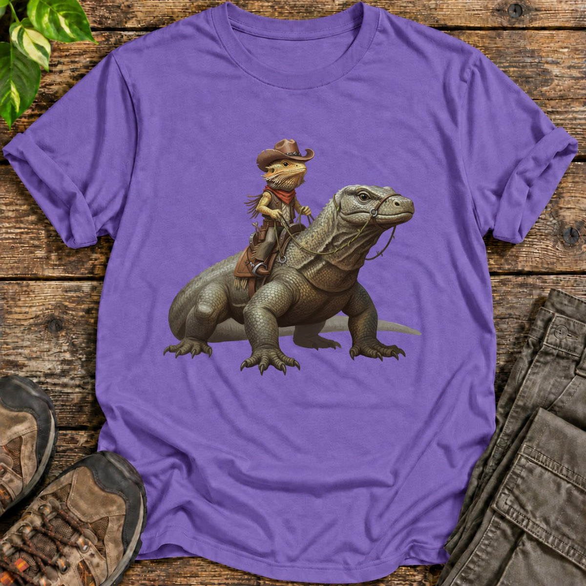 Reptile Wrangler Shirt - Heather Purple