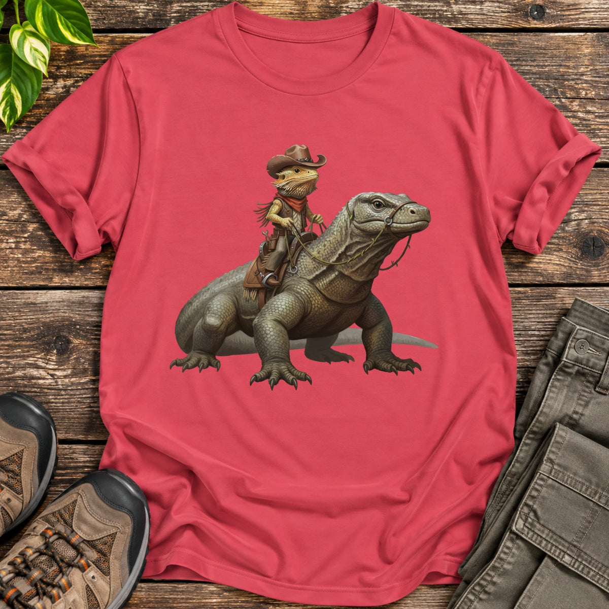 Reptile Wrangler Shirt - Heather Red