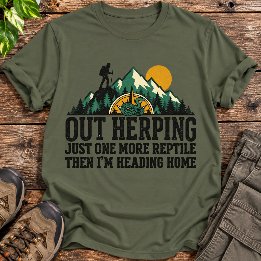Out Herping Reptile Society - Military Green