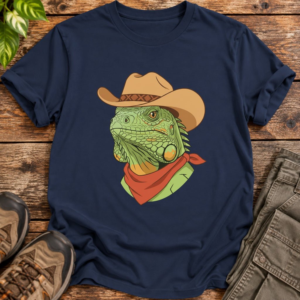Cowboy Iguana Shirt - Navy
