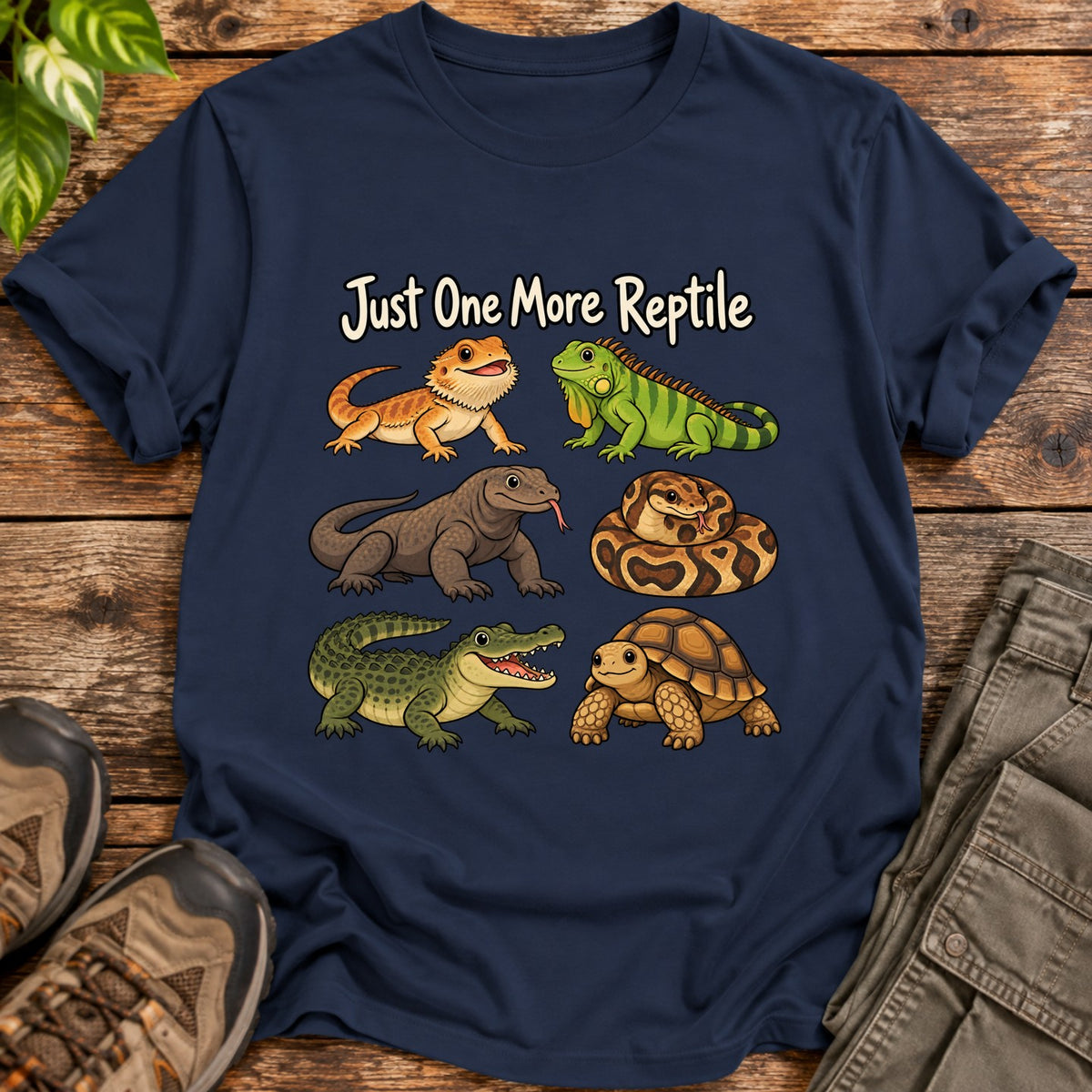 One More Reptile T-Shirt - Navy