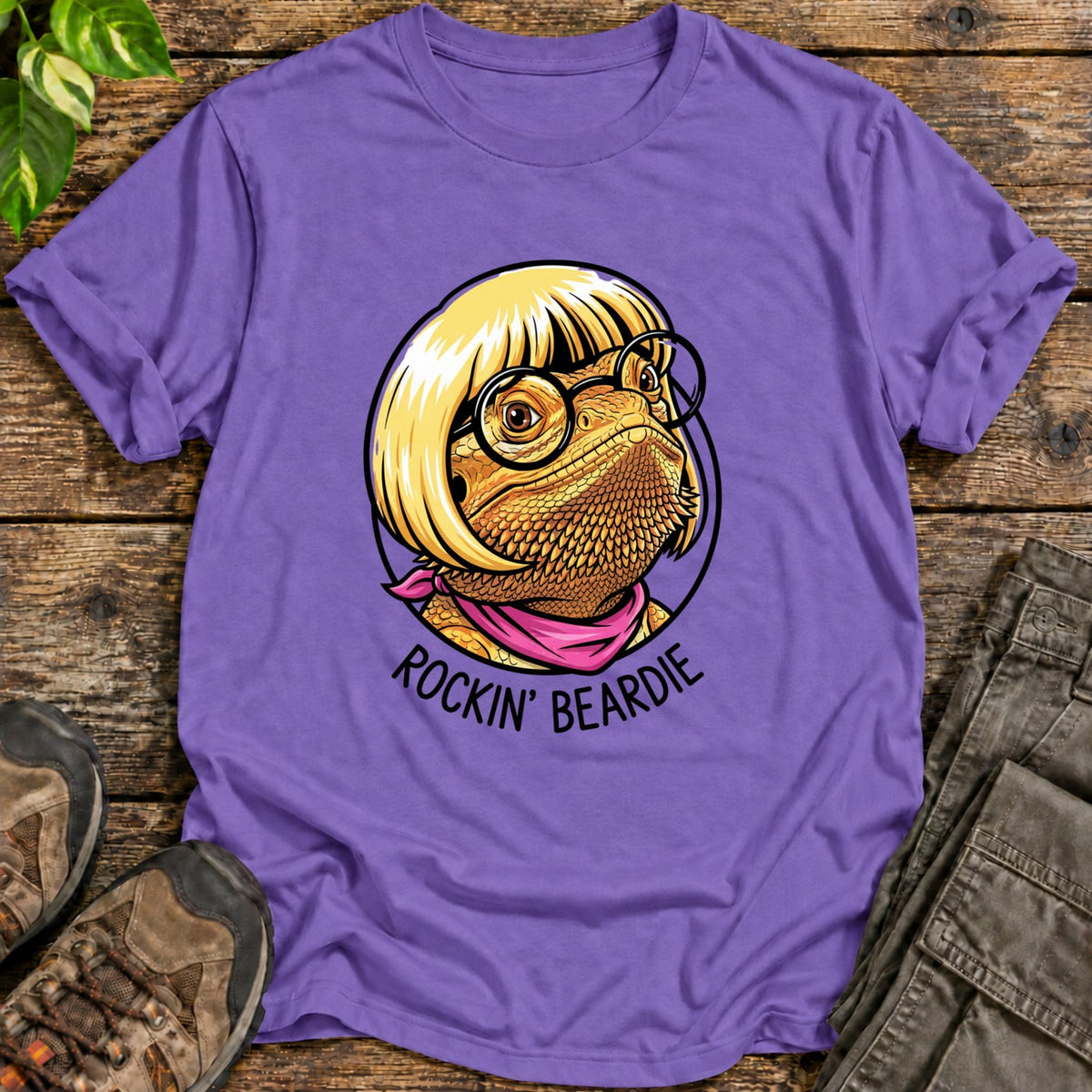 Rockin Beardie Shirt - Heather Purple