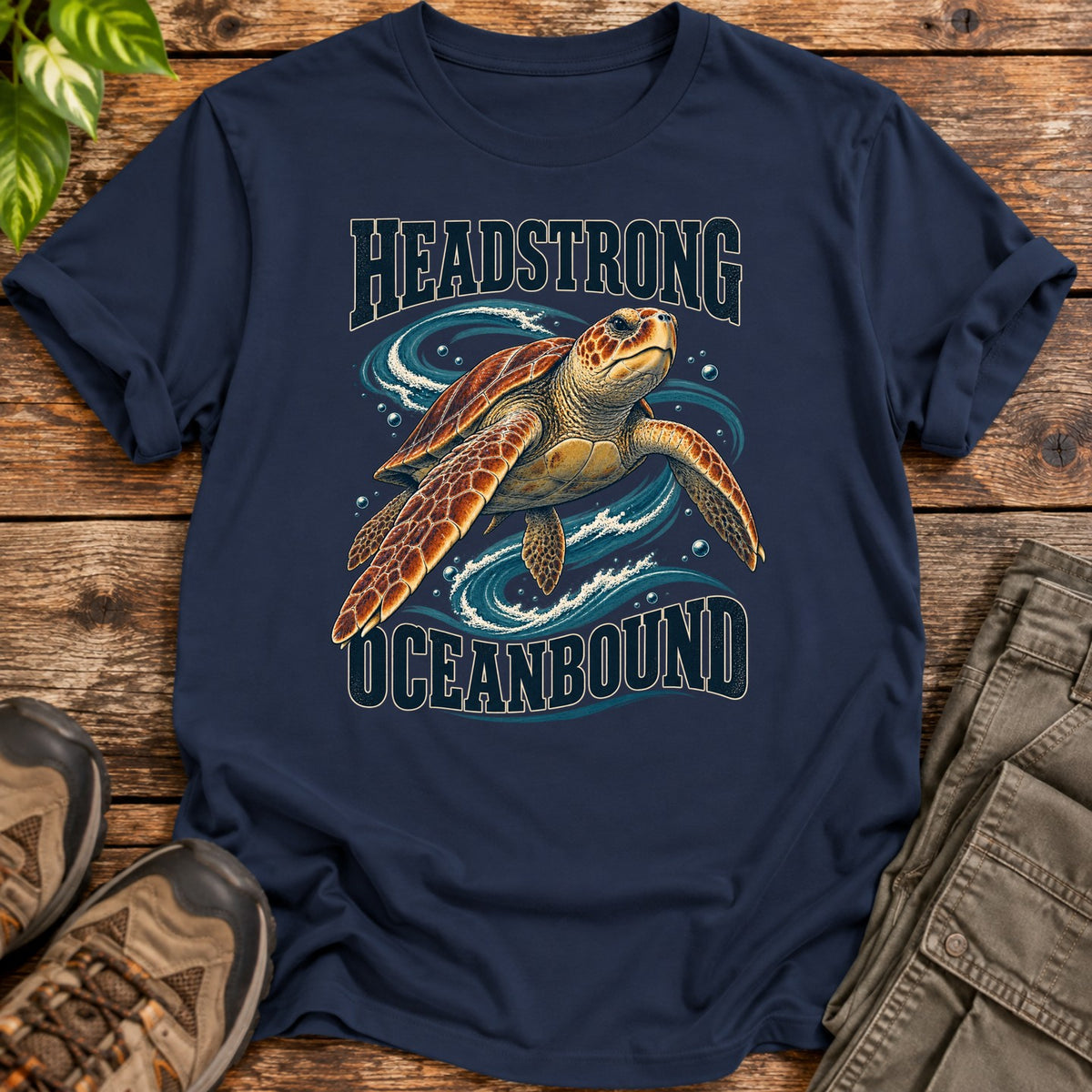 Headstrong Oceanbound Sea Turtle T-Shirt - Navy Blue