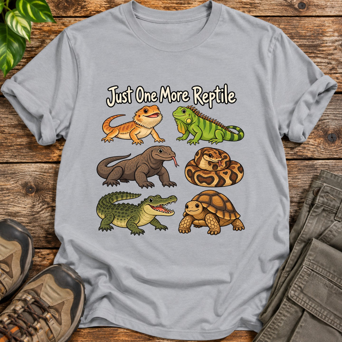 One More Reptile T-Shirt - Sport Grey