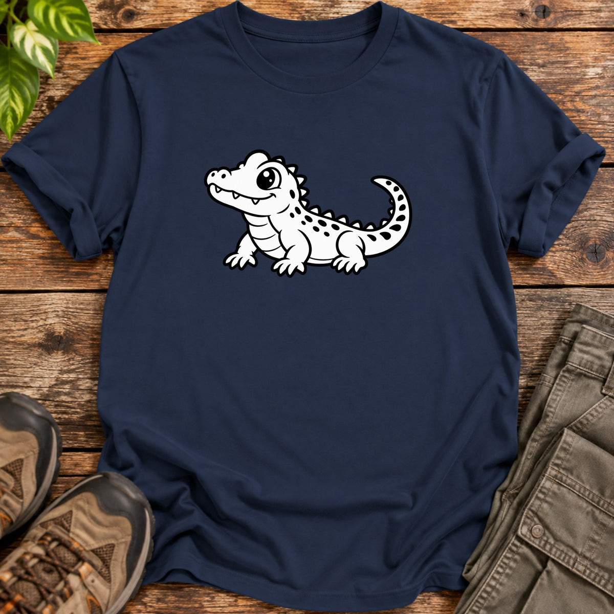 Cute Crocodile T-Shirt - Navy