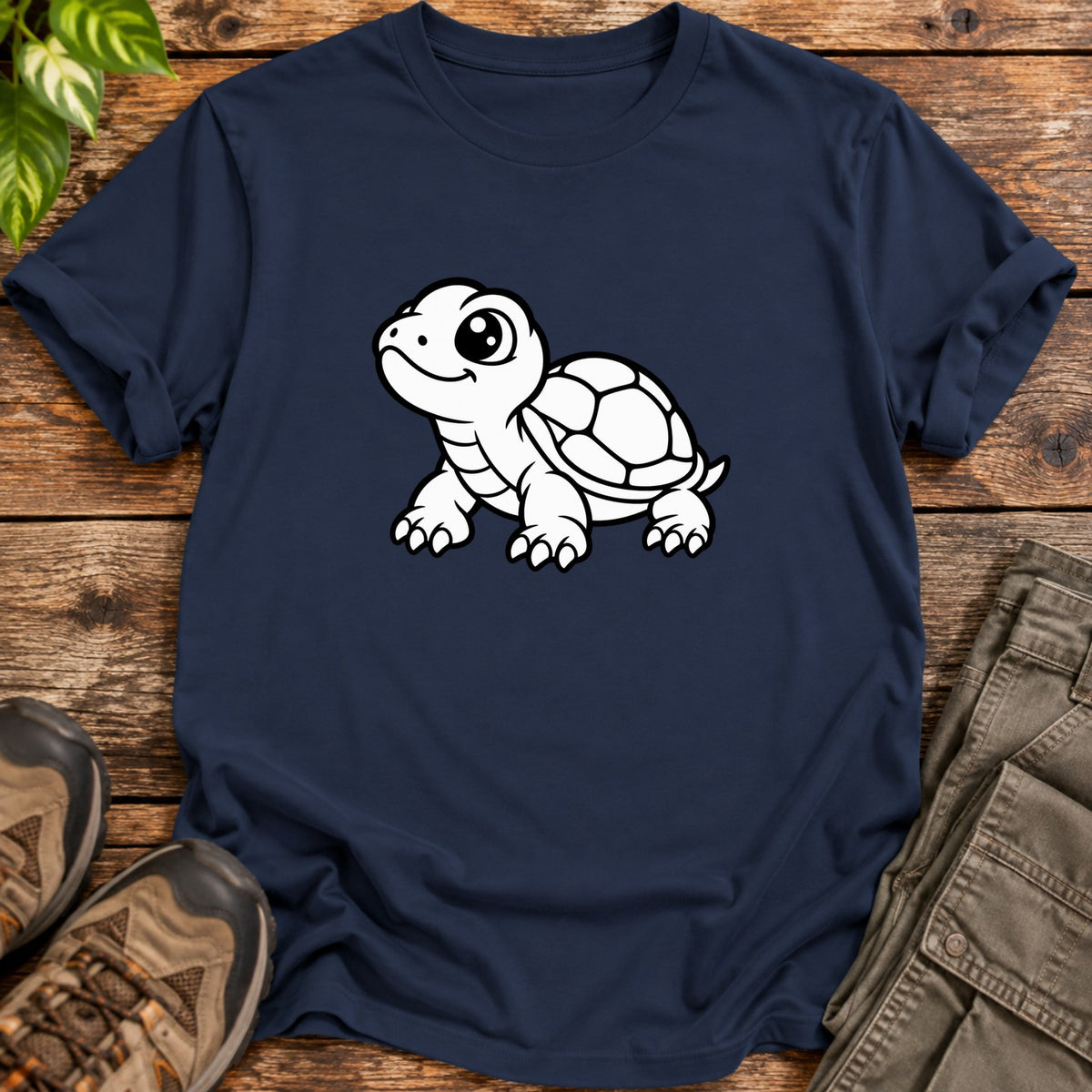 Cute Turtle T-Shirt - Navy
