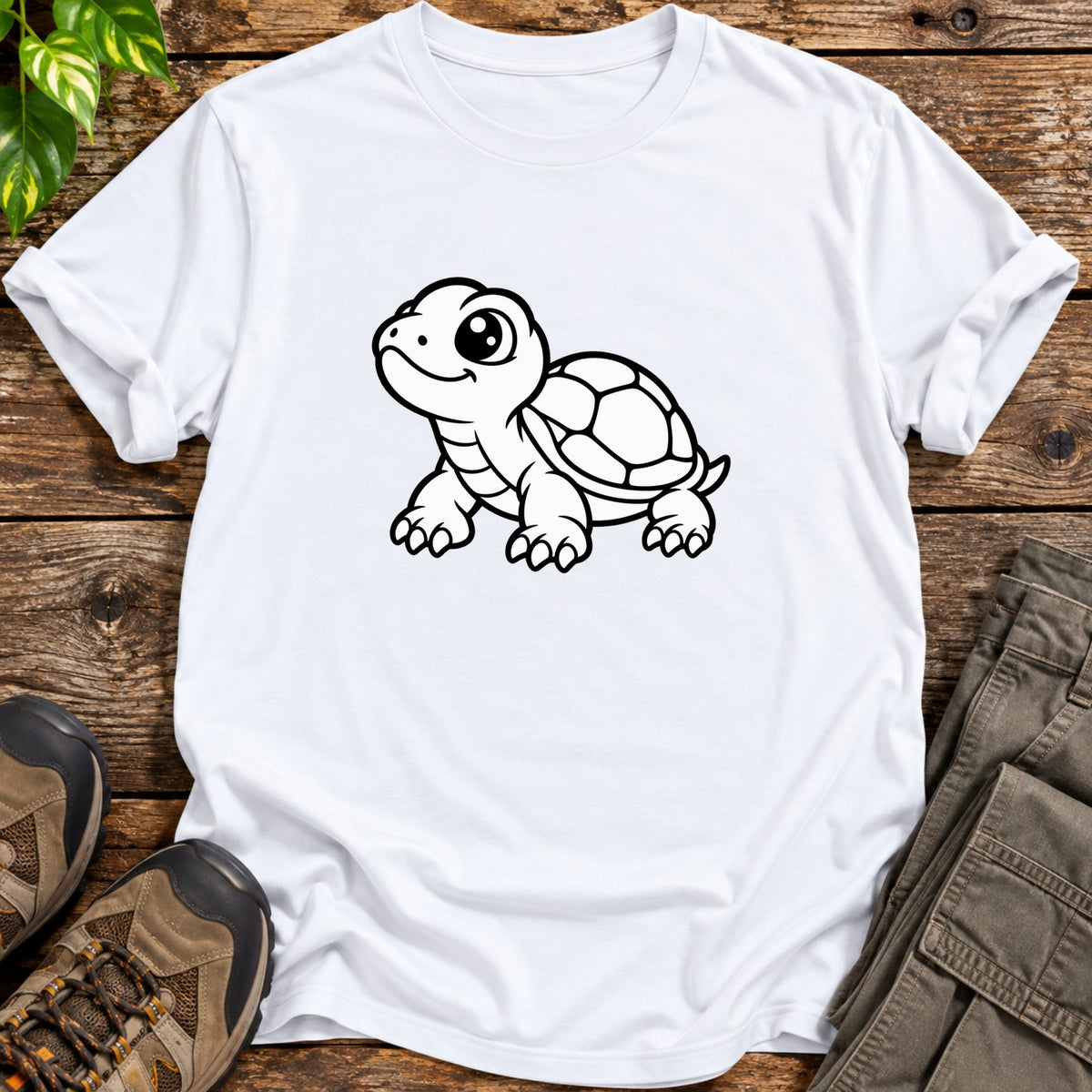 Cute Turtle T-Shirt - White