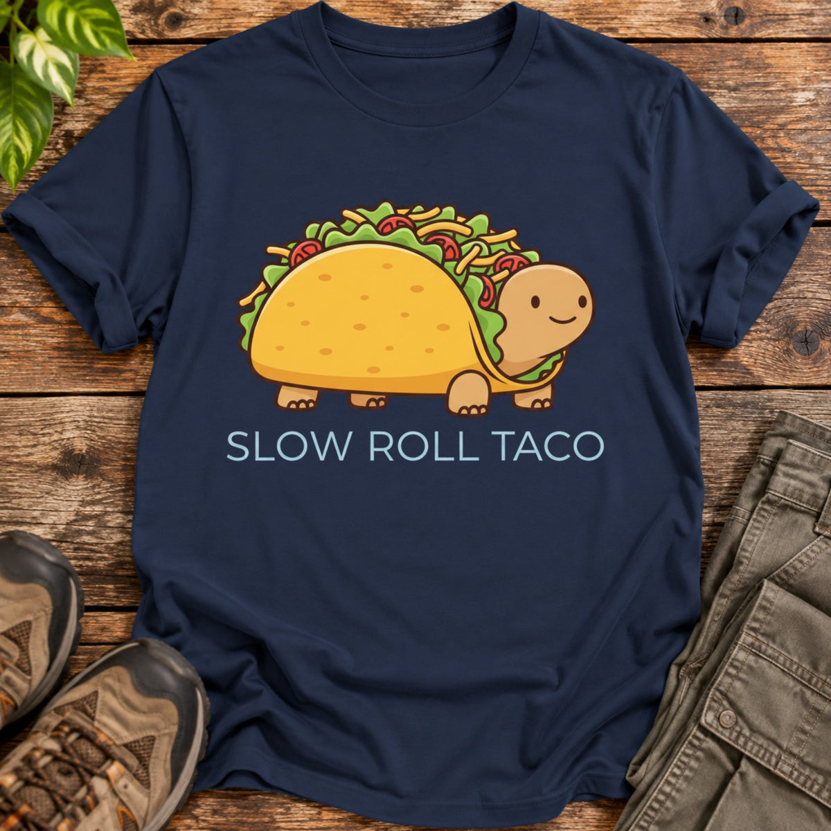 Slow Roll Taco Tortoise T-Shirt - Navy