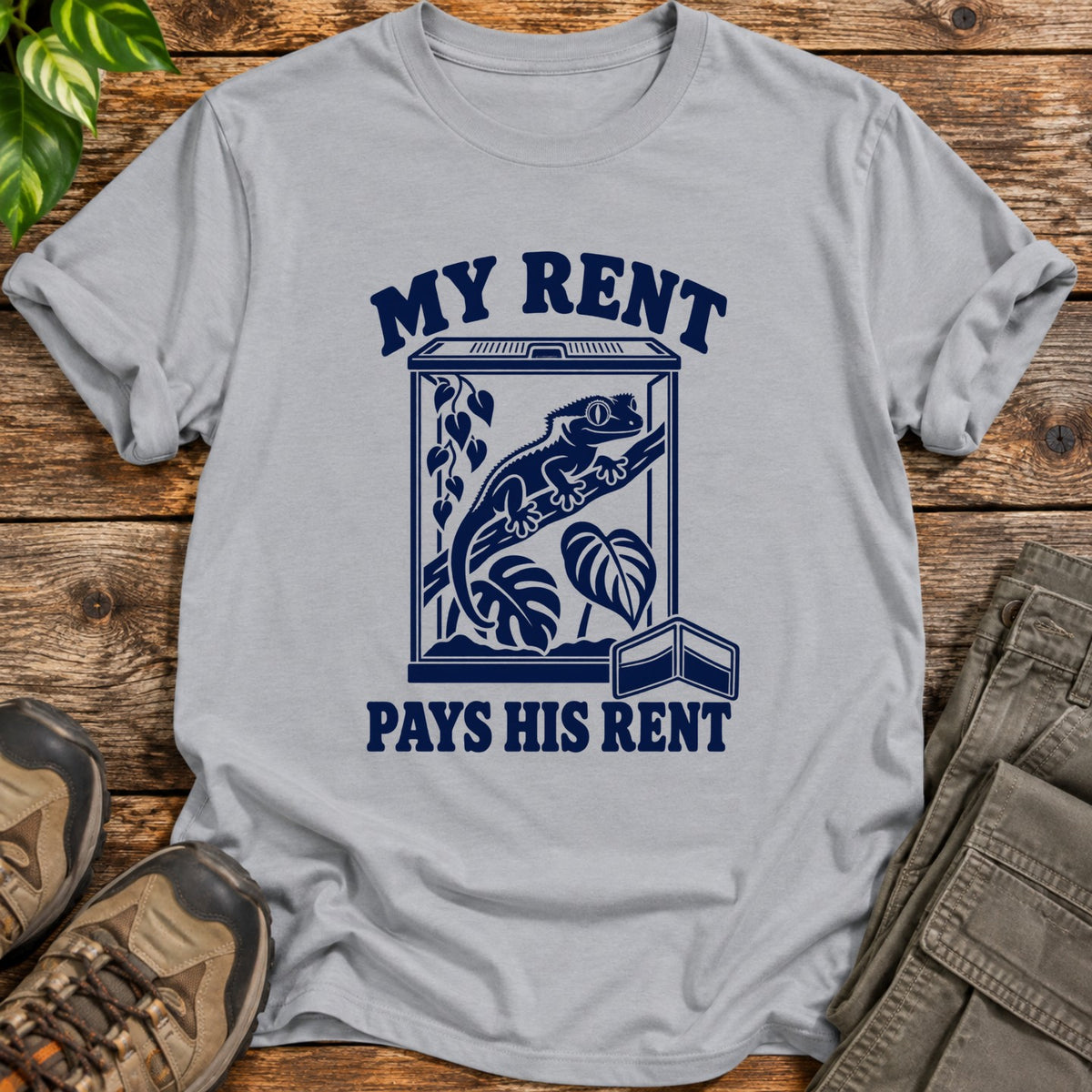 My Rent Pays His Rent T-Shirt - Sport Grey