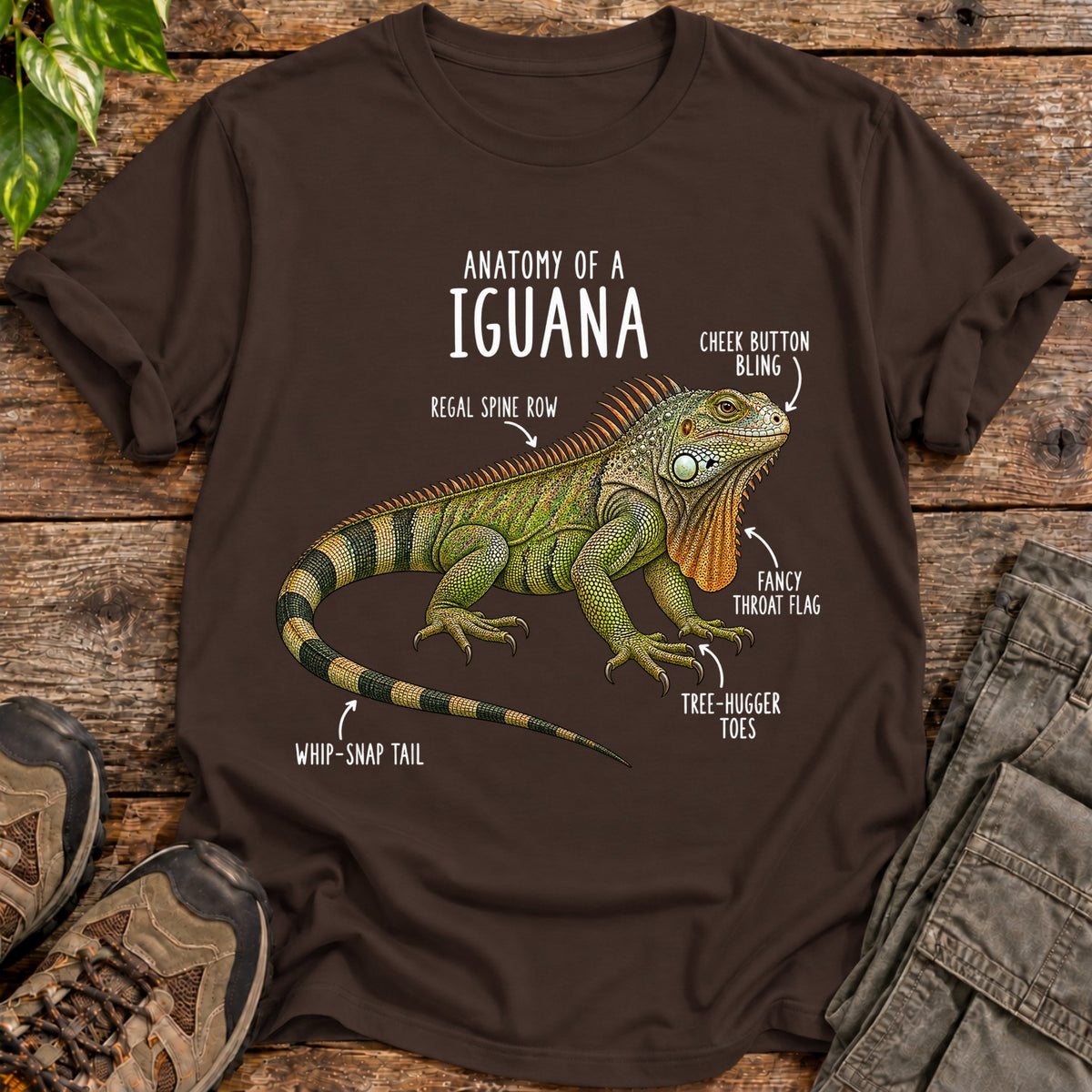 Anatomy of Iguana Shirt - Dark Chocolate