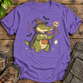 Halloween Witch Alligator T-Shirt - Heather Purple
