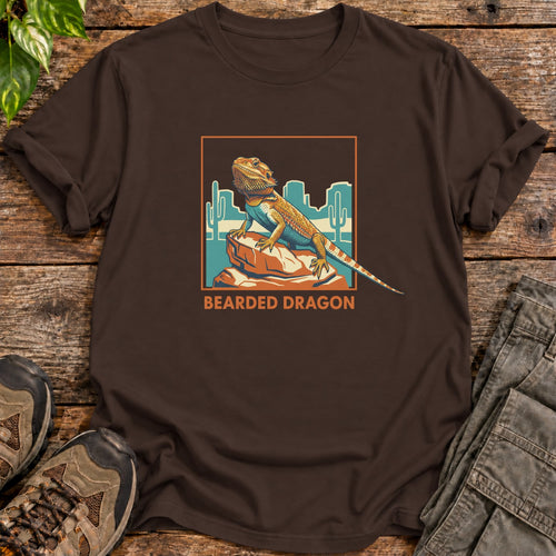 Bearded Dragon Poster Shirt - Dark Chocolate
