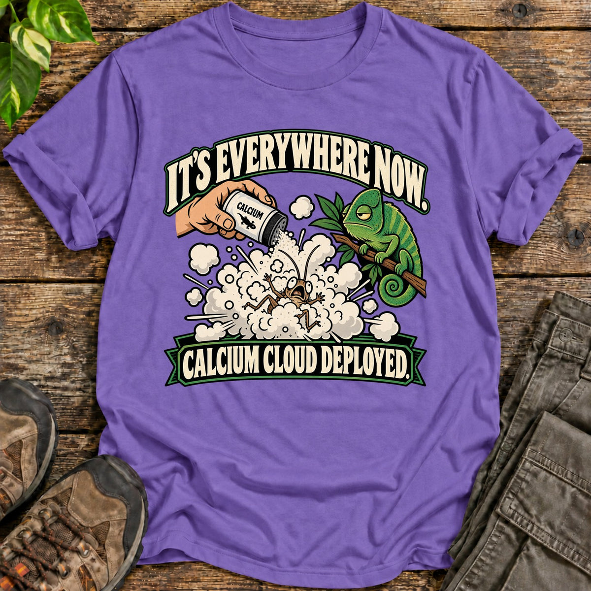 Calcium Cloud Deployed T-Shirt - Heather Purple