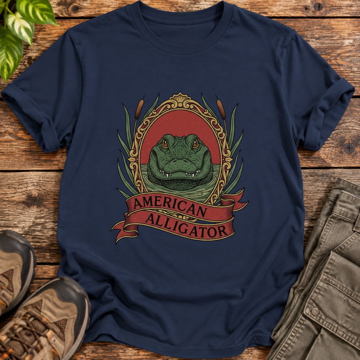 American Alligator Shirt - Navy