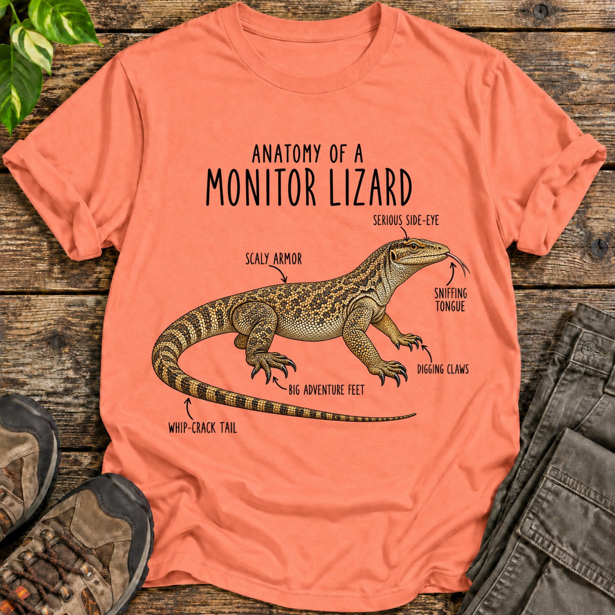 Monitor Lizard Anatomy - Heather Orange