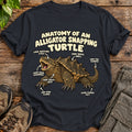 Snapping Turtle Anatomy T-Shirt - Black