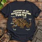 Snapping Turtle Anatomy T-Shirt - Black
