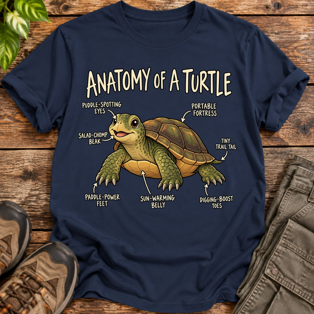 Anatomy of a Turtle T-Shirt - Navy