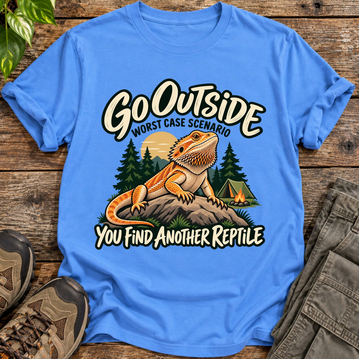 Go Outside T-Shirt - Carolina Blue