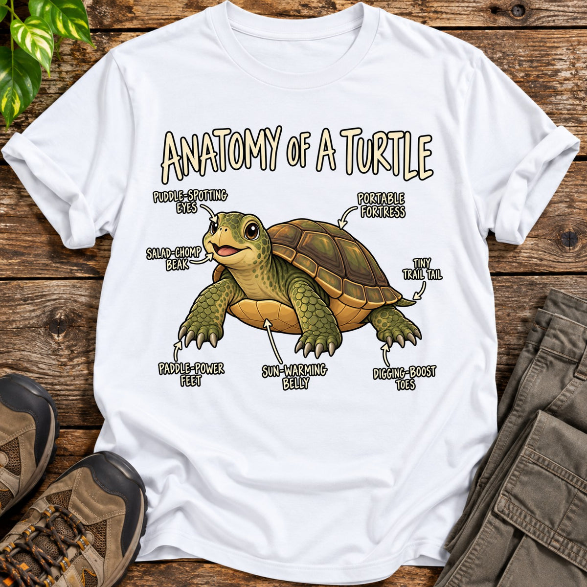 Anatomy of a Turtle T-Shirt - White