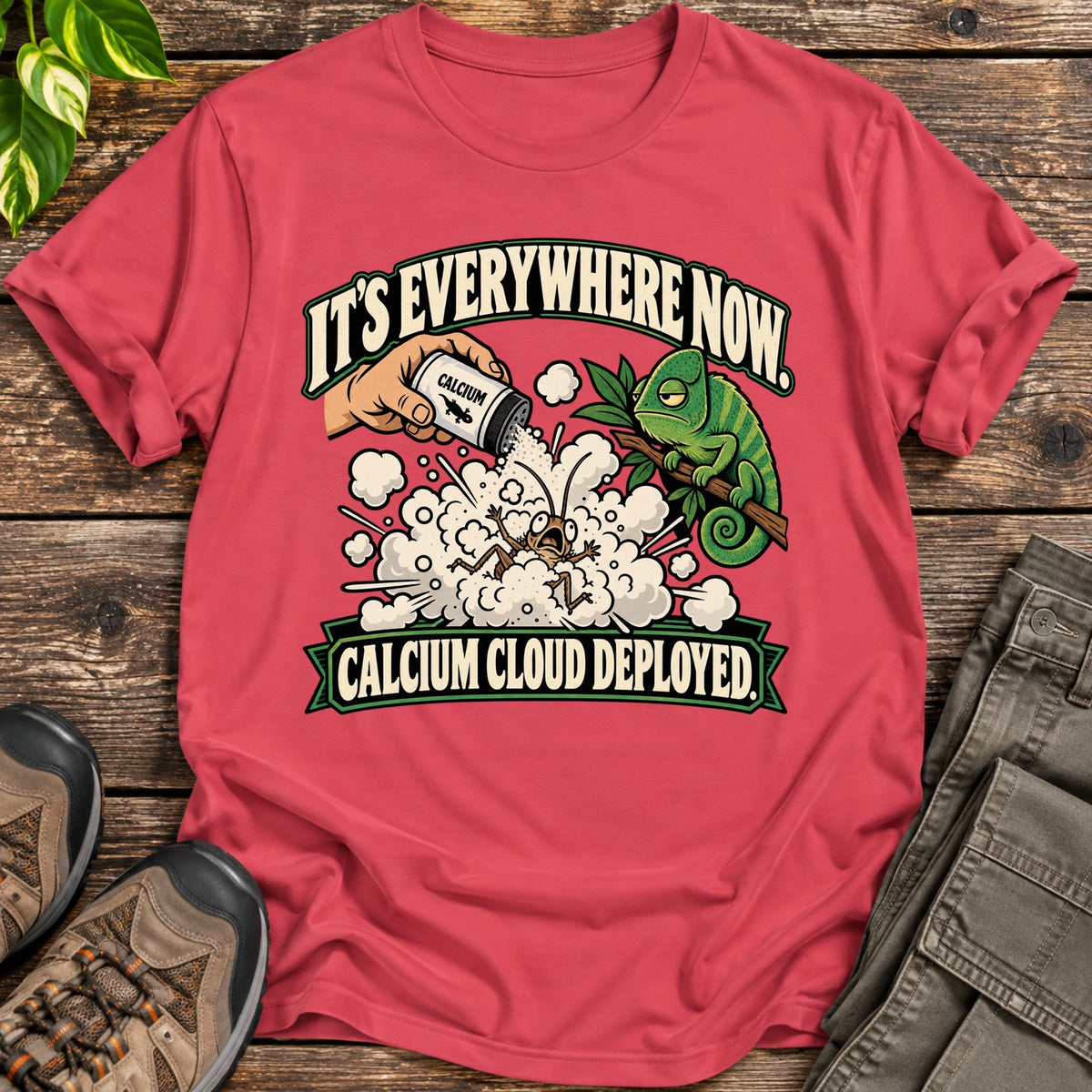 Calcium Cloud Deployed T-Shirt - Heather Red