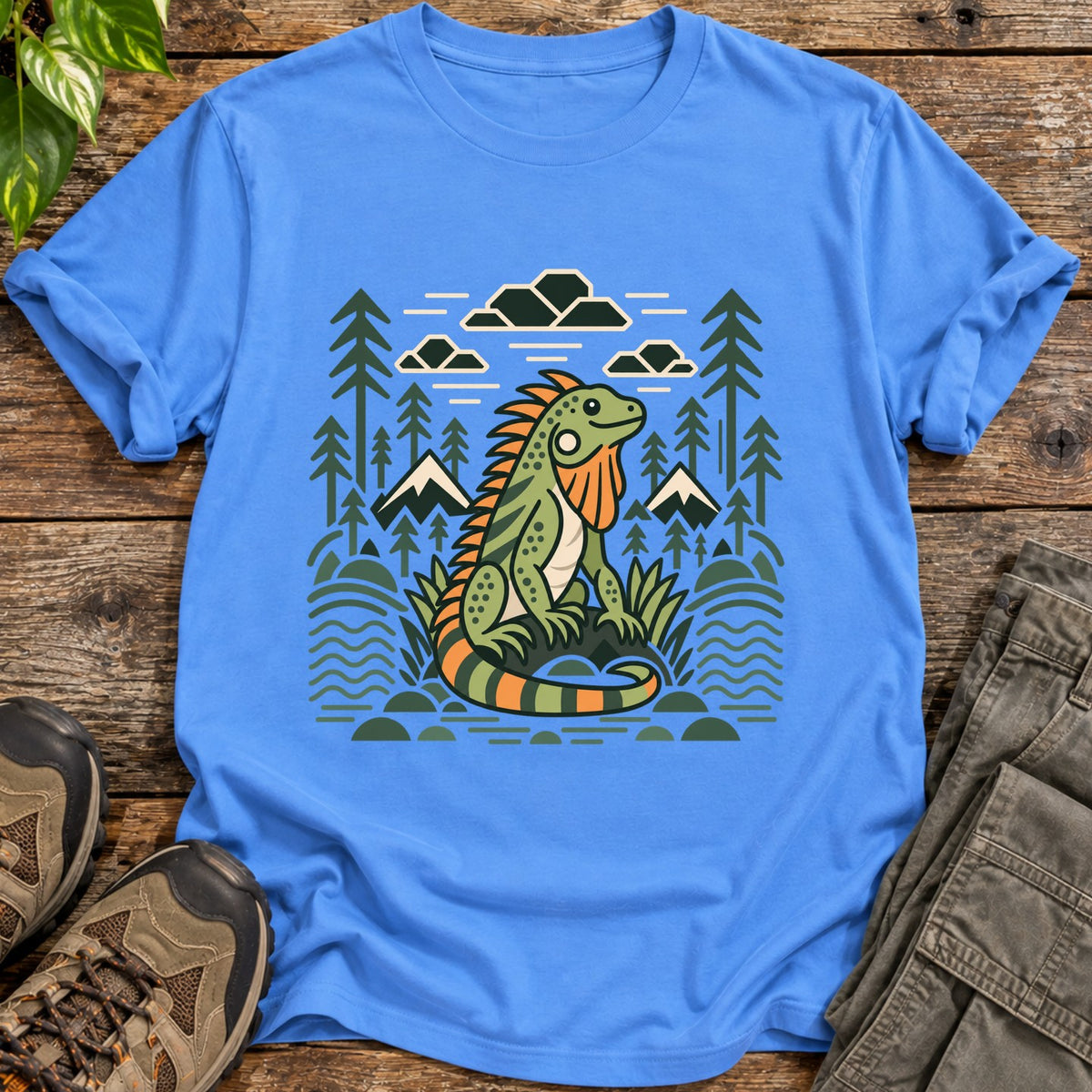 Cloudcrest Iguana Iguana T-Shirt - Carolina Blue