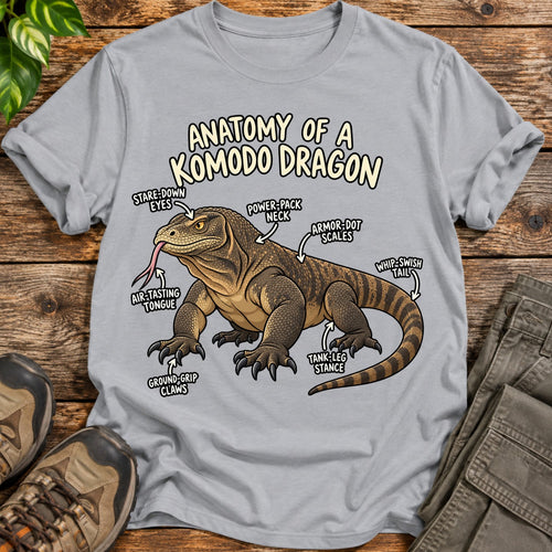 Anatomy of a Komodo Dragon T-Shirt - Sport Grey
