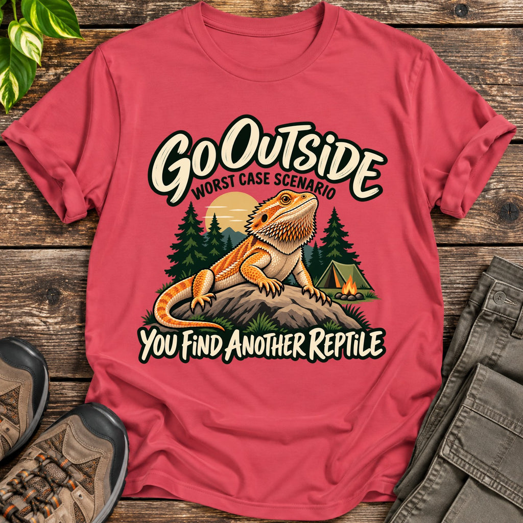 Go Outside T-Shirt - Heather Red