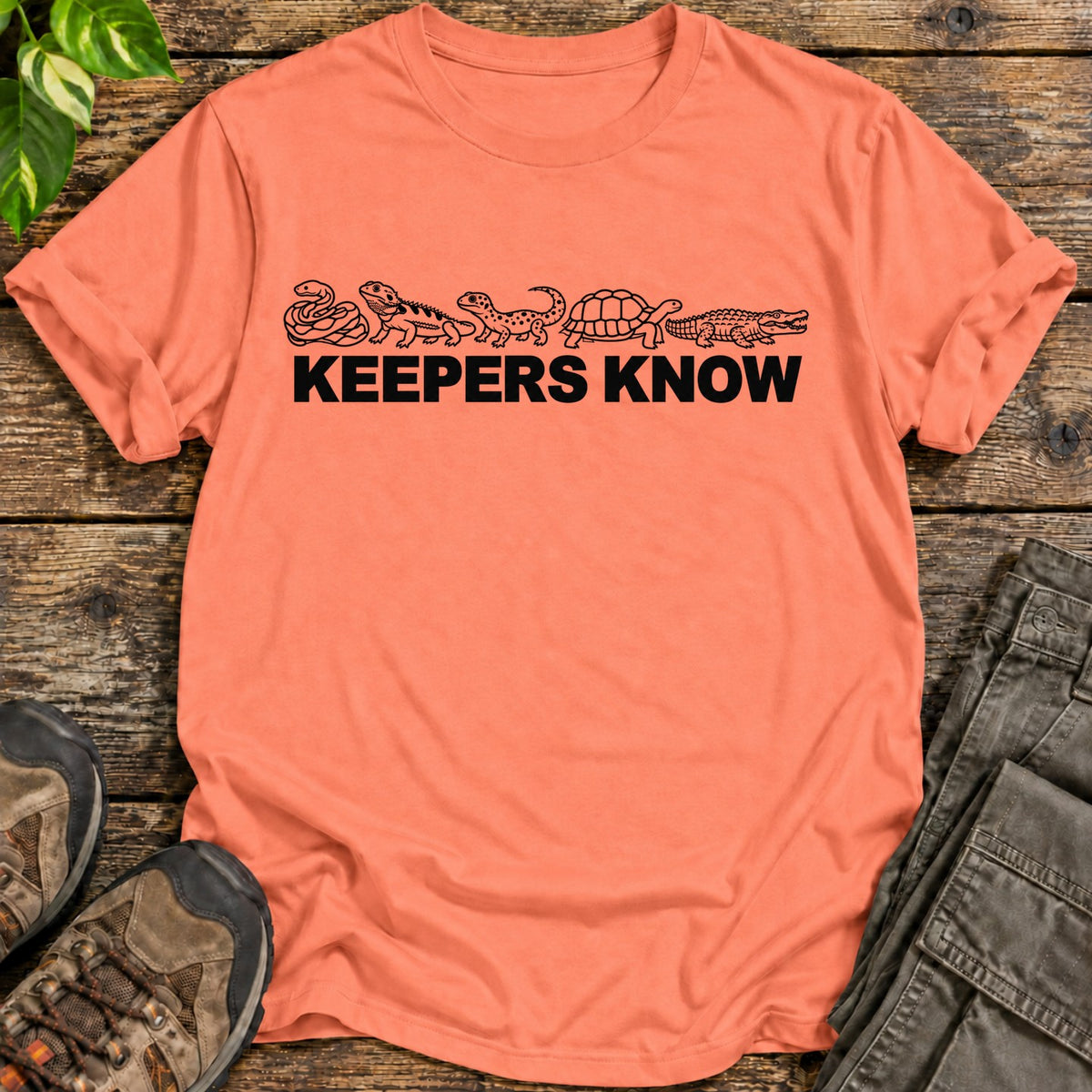 Reptile Keepers Know T-Shirt - Heather Orange