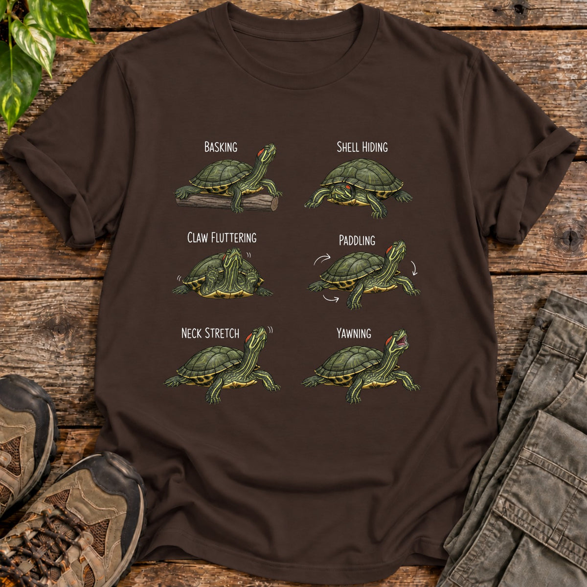 Turtle Behavior Guide Shirt - Dark Chocolate
