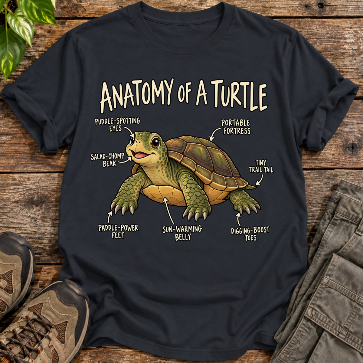 Anatomy of a Turtle T-Shirt - Black