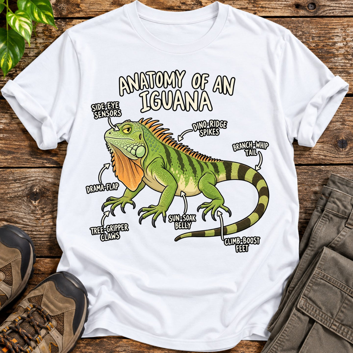 Anatomy of an Iguana T-Shirt - White