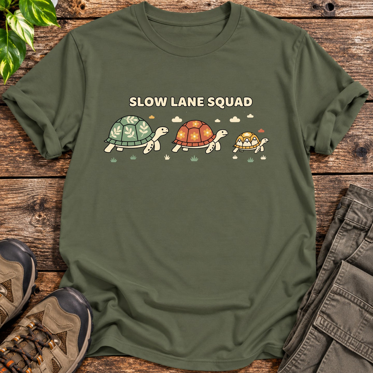 Turtle Squad Shirt - Military Green