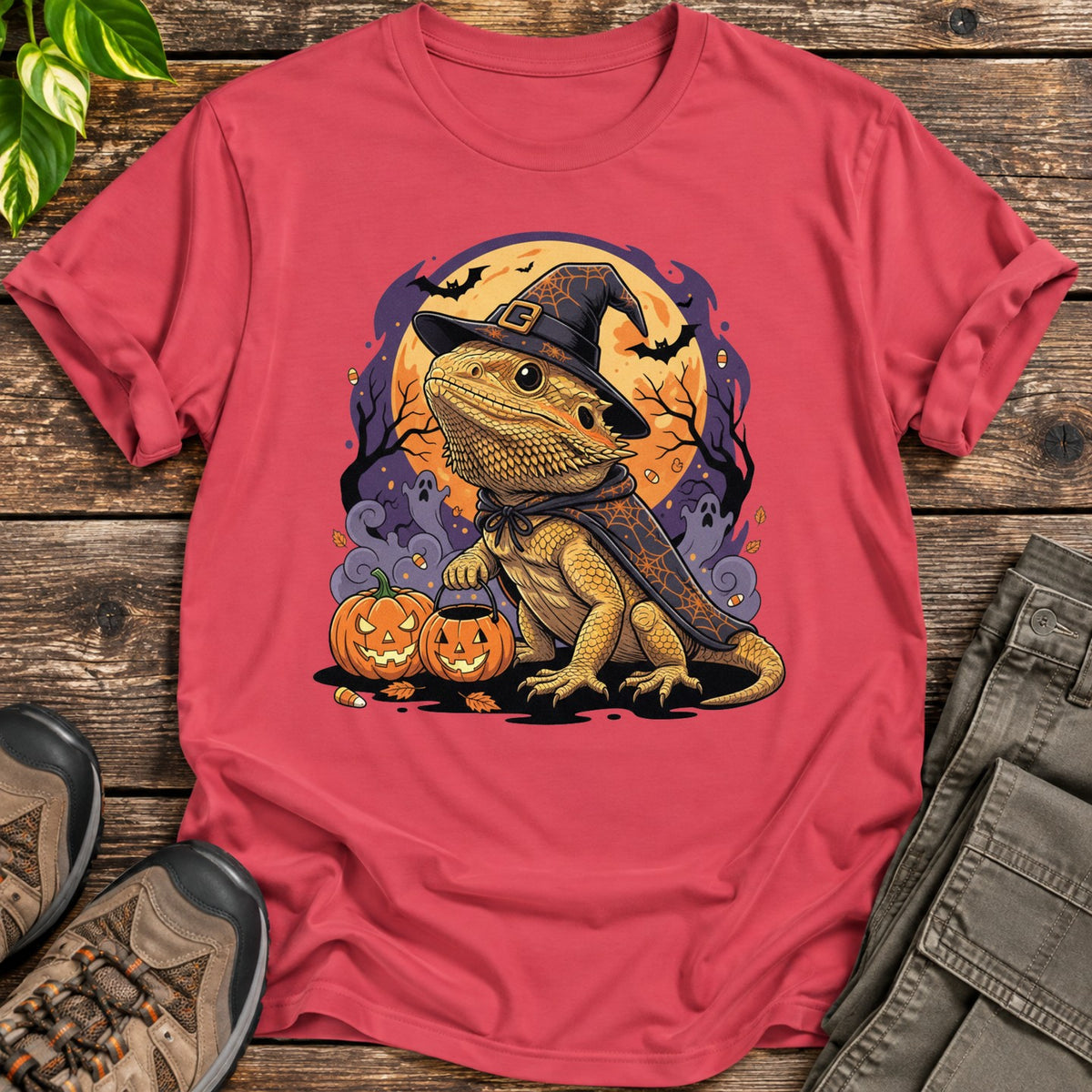 Bearded Dragon Halloween Shirt T-Shirt - Heather Red