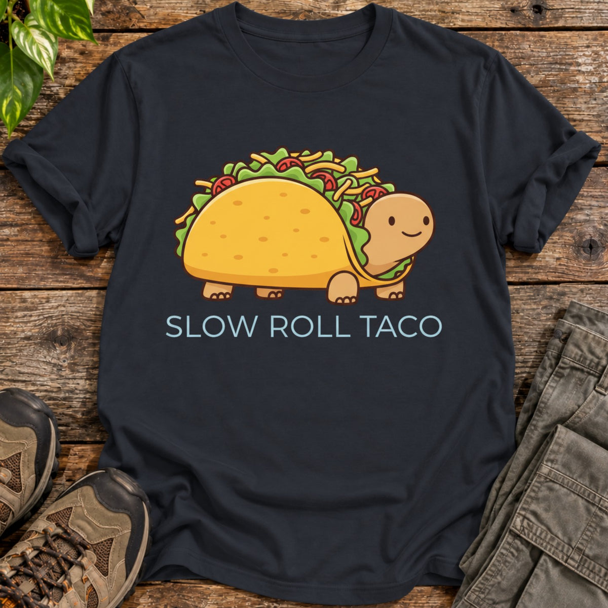 Slow Roll Taco Tortoise T-Shirt - Black