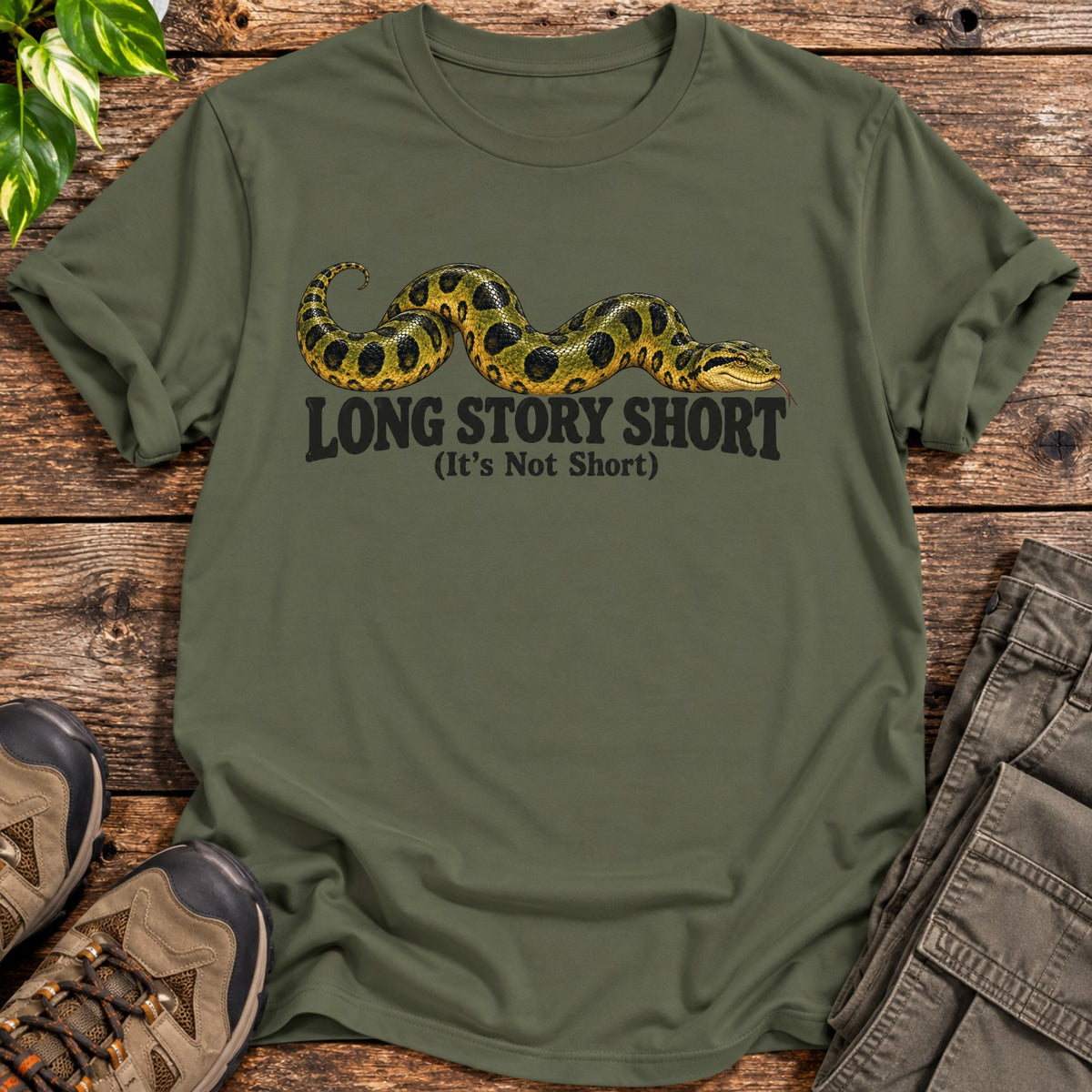 Long Snake, Longer Story - Military Green