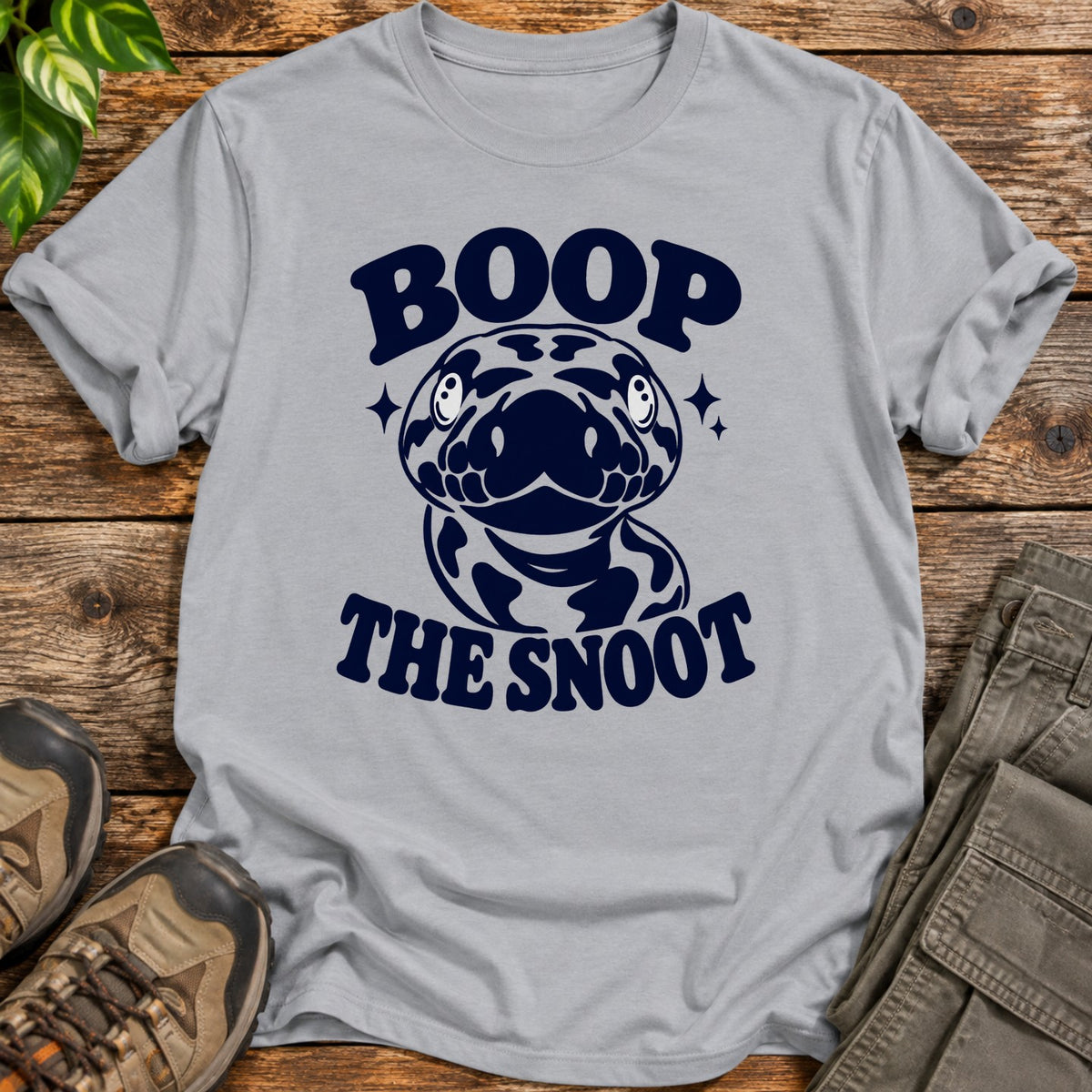 Boop the Snoot Ball Python T-Shirt - Sport Grey