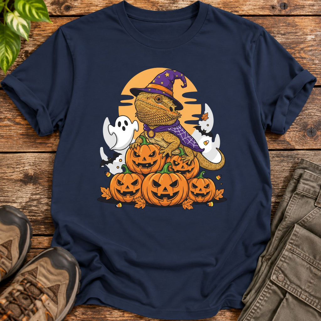 Jack O' Lantern Beardie Shirt T-Shirt - Navy