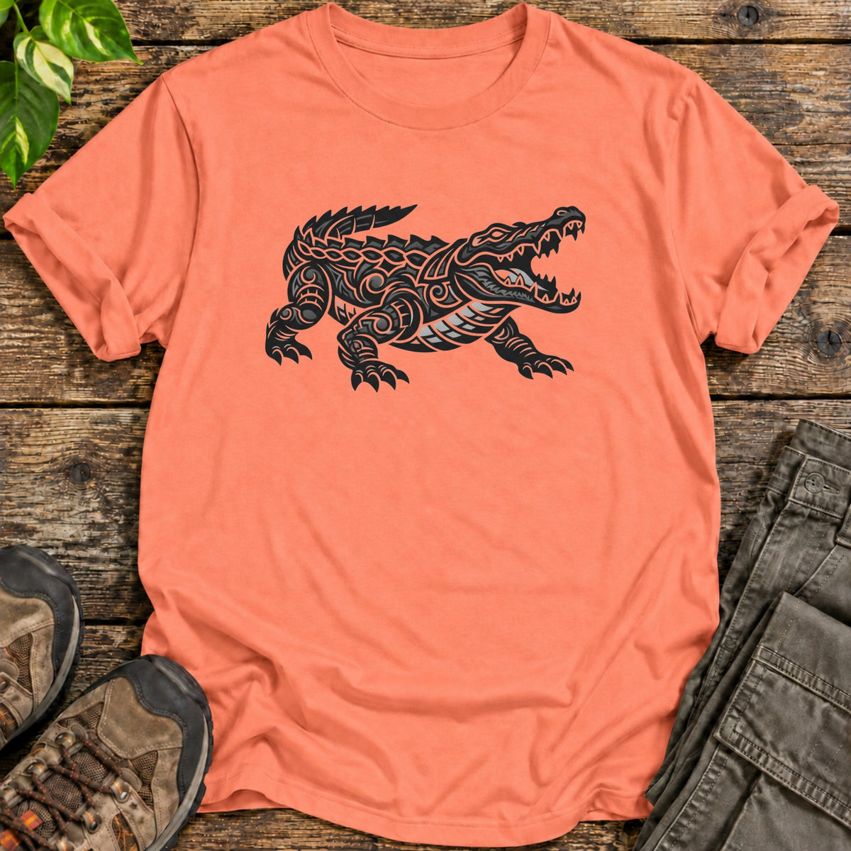 Crocodile T Shirt T-Shirt - Heather Orange