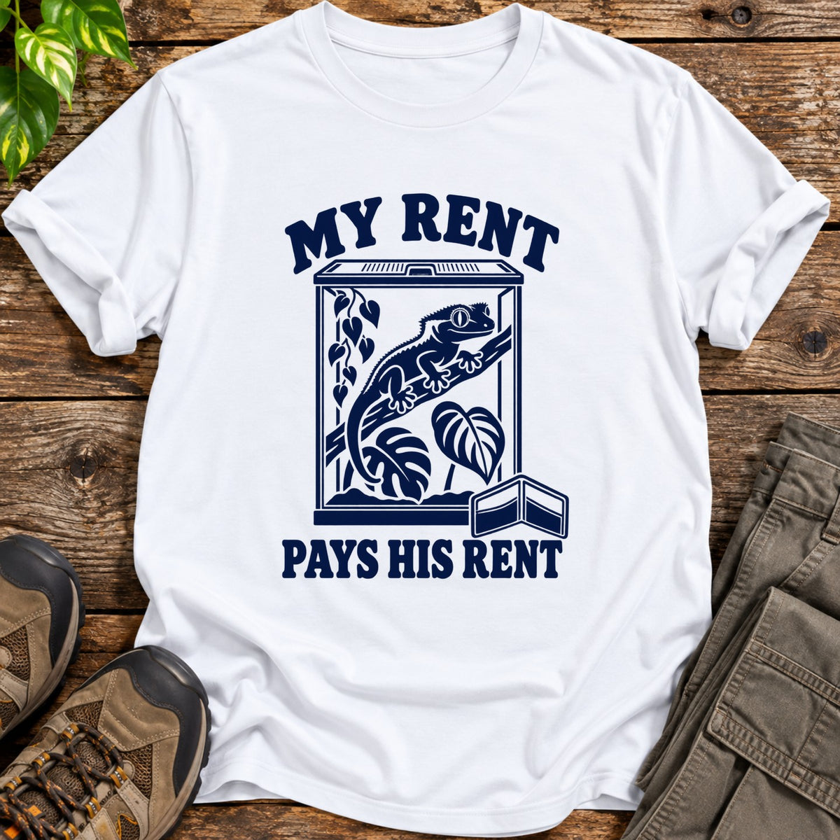 My Rent Pays His Rent T-Shirt - White