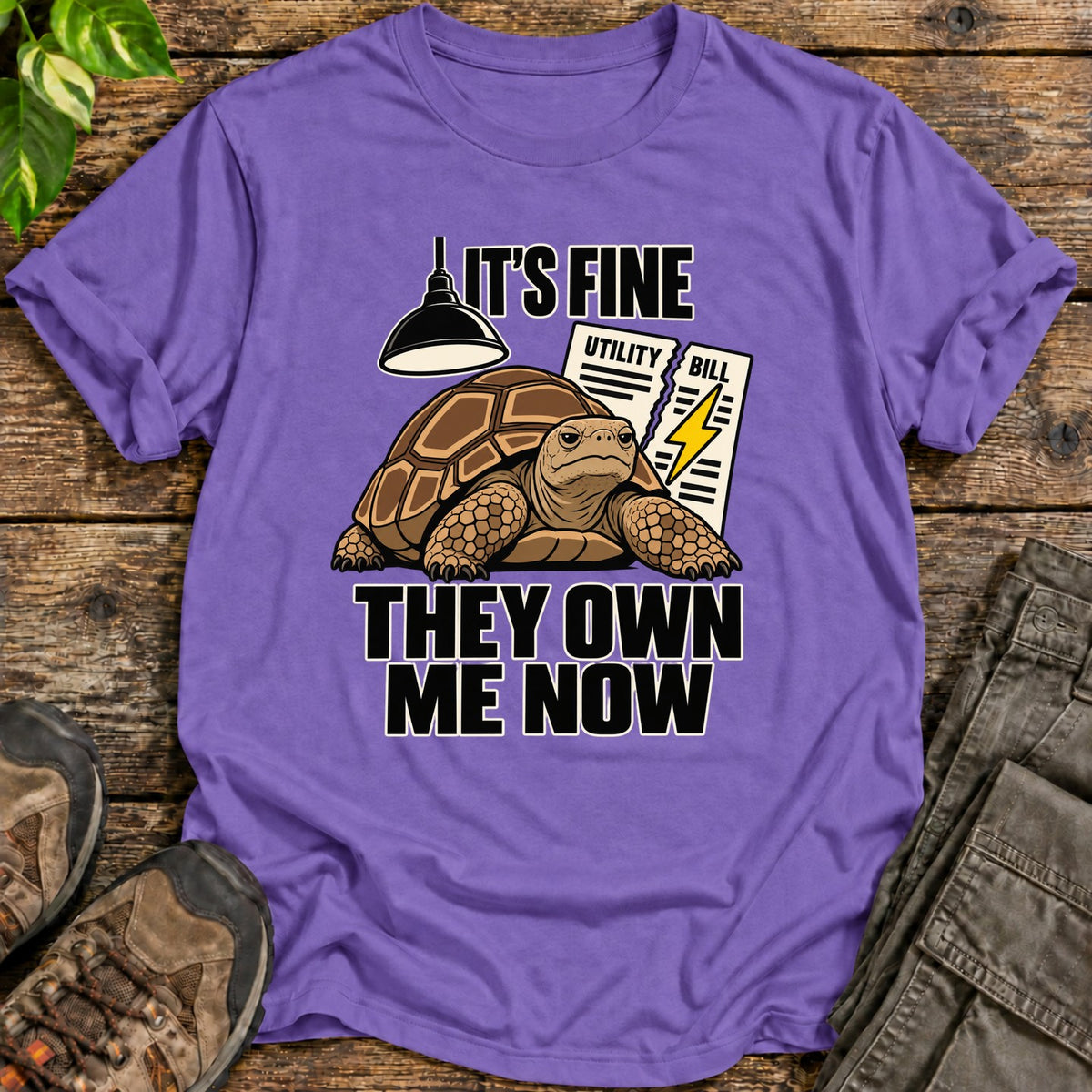 They Own Me Now T-Shirt - Heather Purple