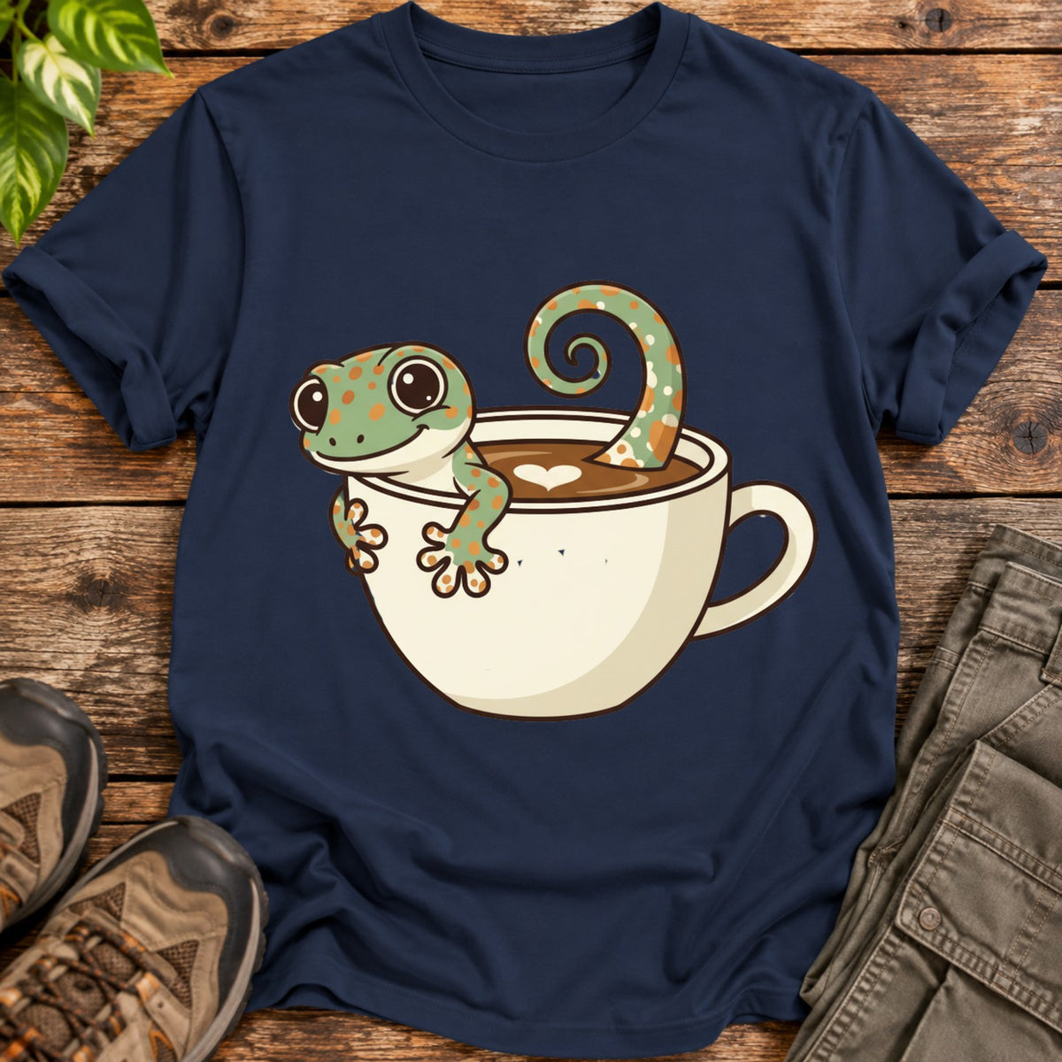 Espresso Gecko T-Shirt - Navy