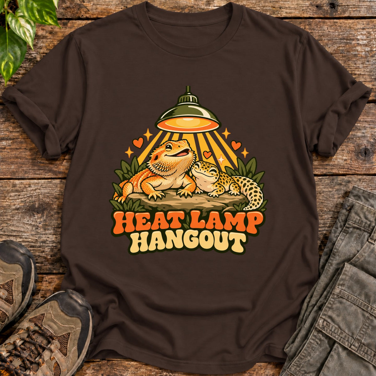 Reptile Hangout Shirt - Dark Chocolate