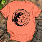 Bearded Dragon Yin Yang T-Shirt - Heather Orange