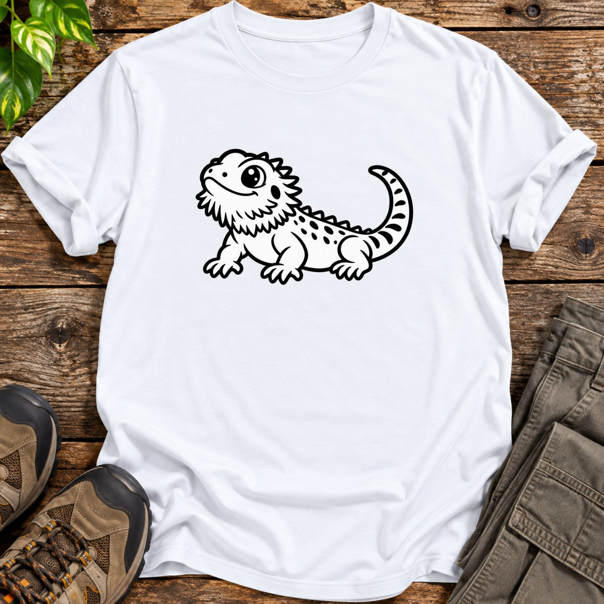 Cute Bearded Dragon T-Shirt - White