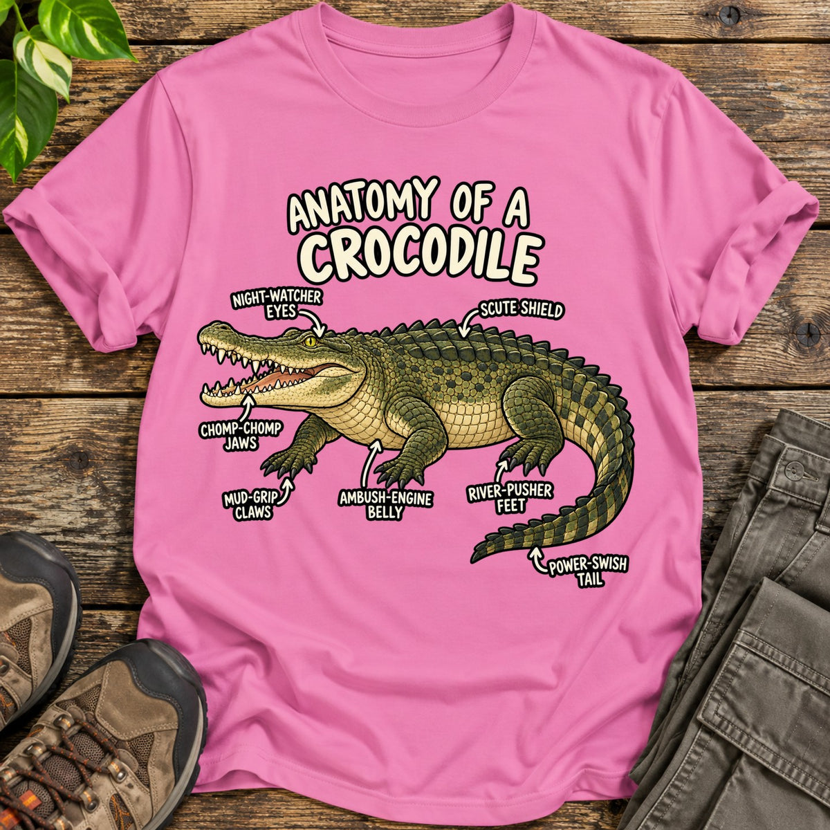 Anatomy of a Crocodile T-Shirt - Azalea