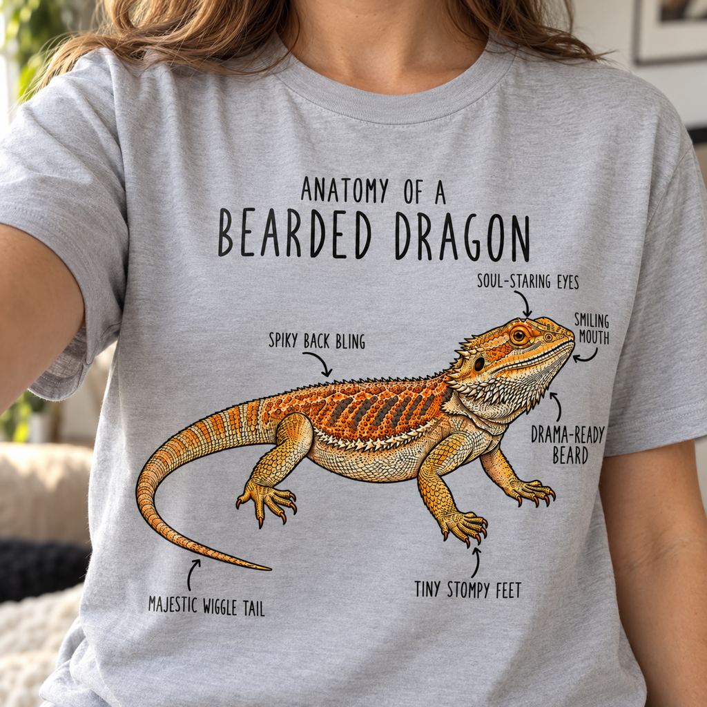 Anatomy of a Bearded Dragon T-Shirt