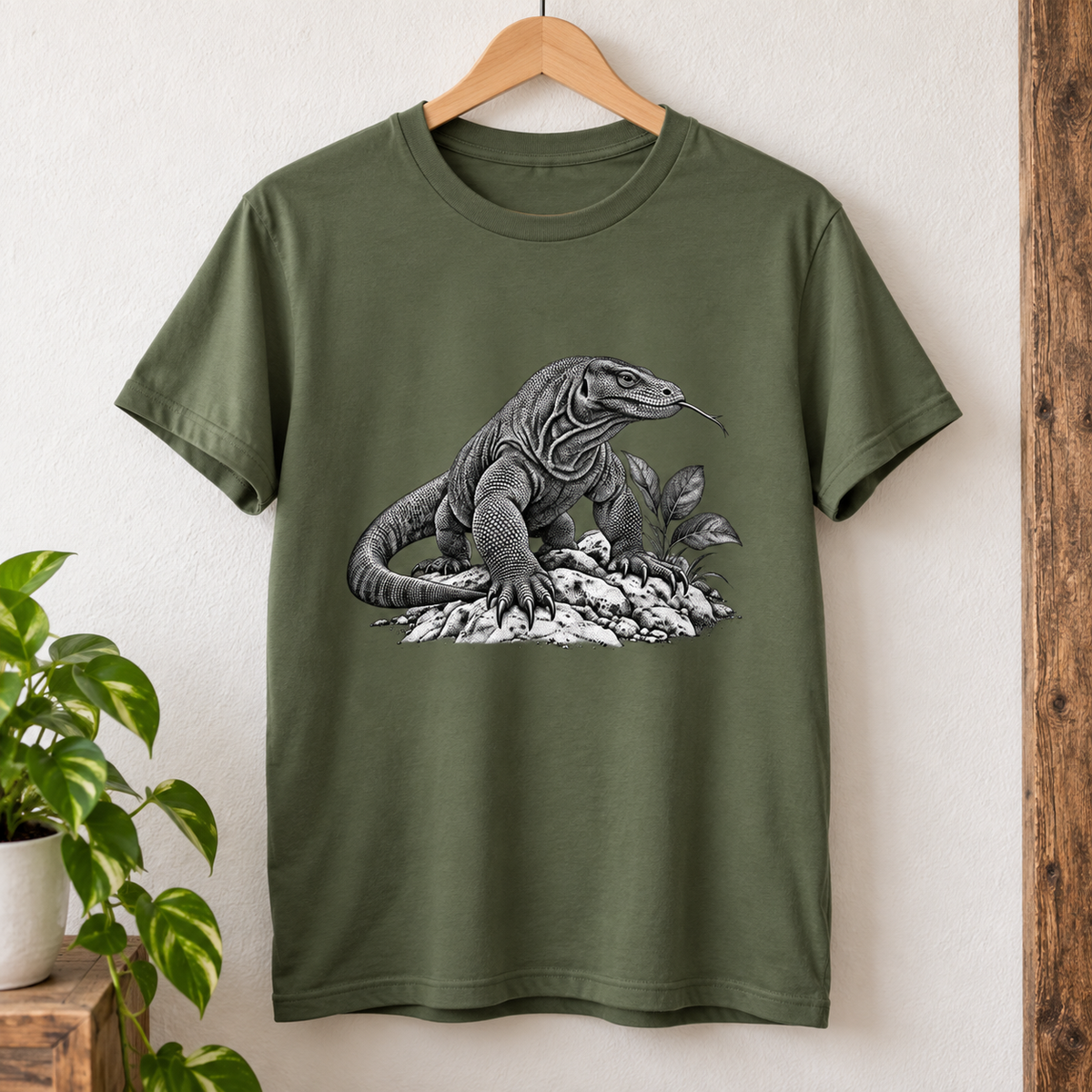 Vintage Komodo Dragon Art T-Shirt