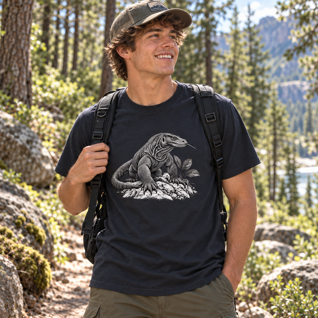 Vintage Komodo Dragon Art T-Shirt